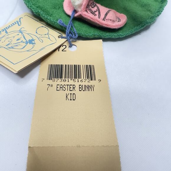 Annalee Doll Easter Bunny Kid w/Basket 7" tall 1996 Tags & Bag - Picture 7 of 10